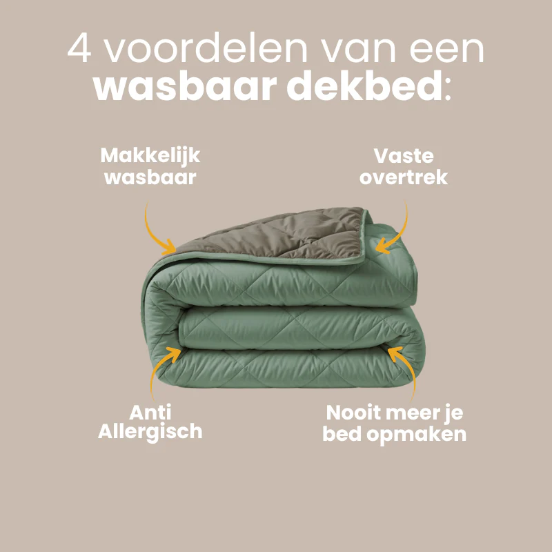 Lazy Dekbed Zonder Overtrek - Groen/Kaki - Image 12