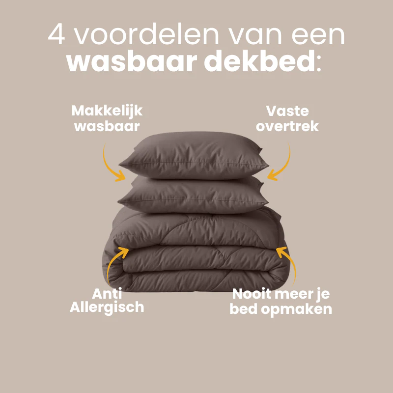 Lazy Dekbed Zonder Overtrek - Uni - Bruin - Image 12