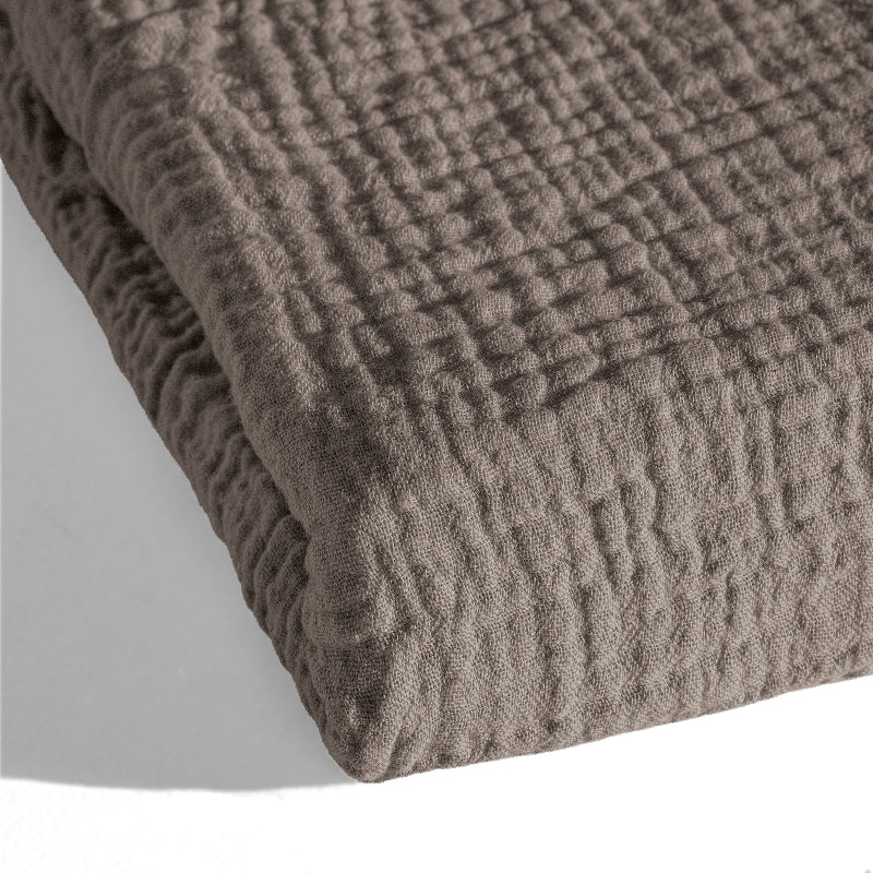 Lazy Dekbed Zonder Overtrek - Katoen Mousseline - Donker Taupe - Image 3