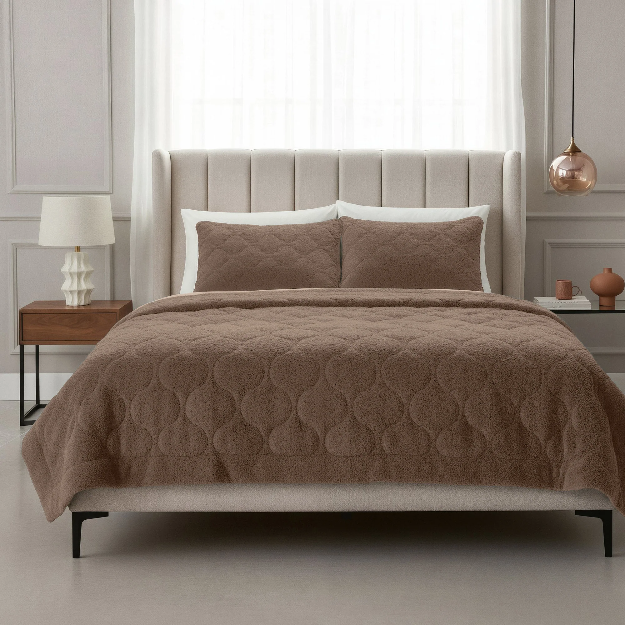 Lazy Dekbed Zonder Overtrek - Teddy - Taupe/Bruin - Image 5