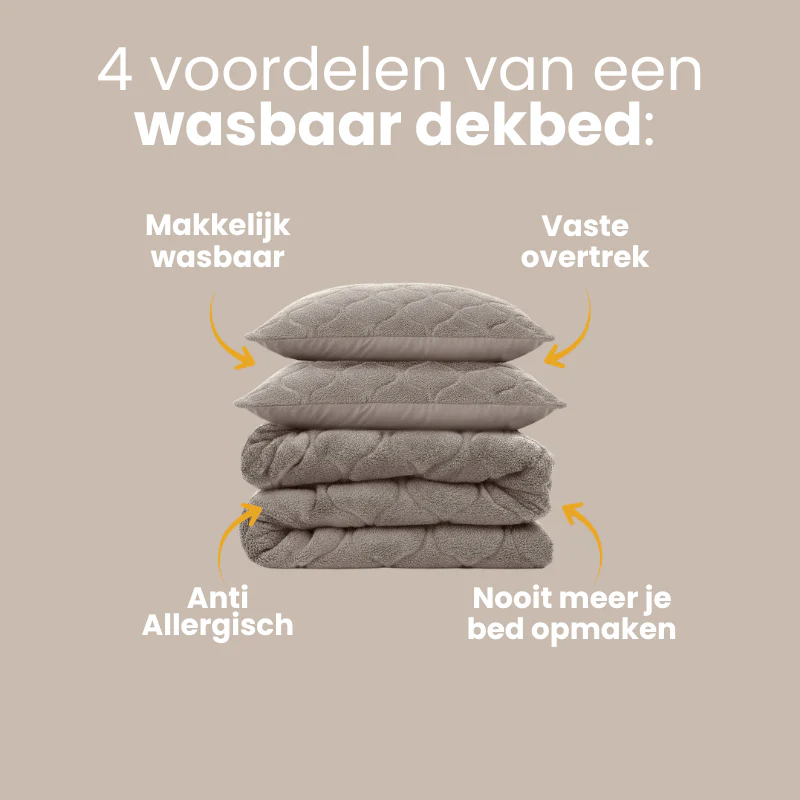 Lazy Dekbed Zonder Overtrek - Teddy - Taupe/Grijs - Image 14