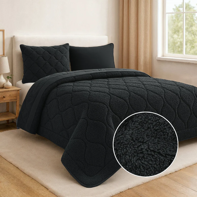 Lazy Dekbed Zonder Overtrek - Teddy - Zwart - Image 10