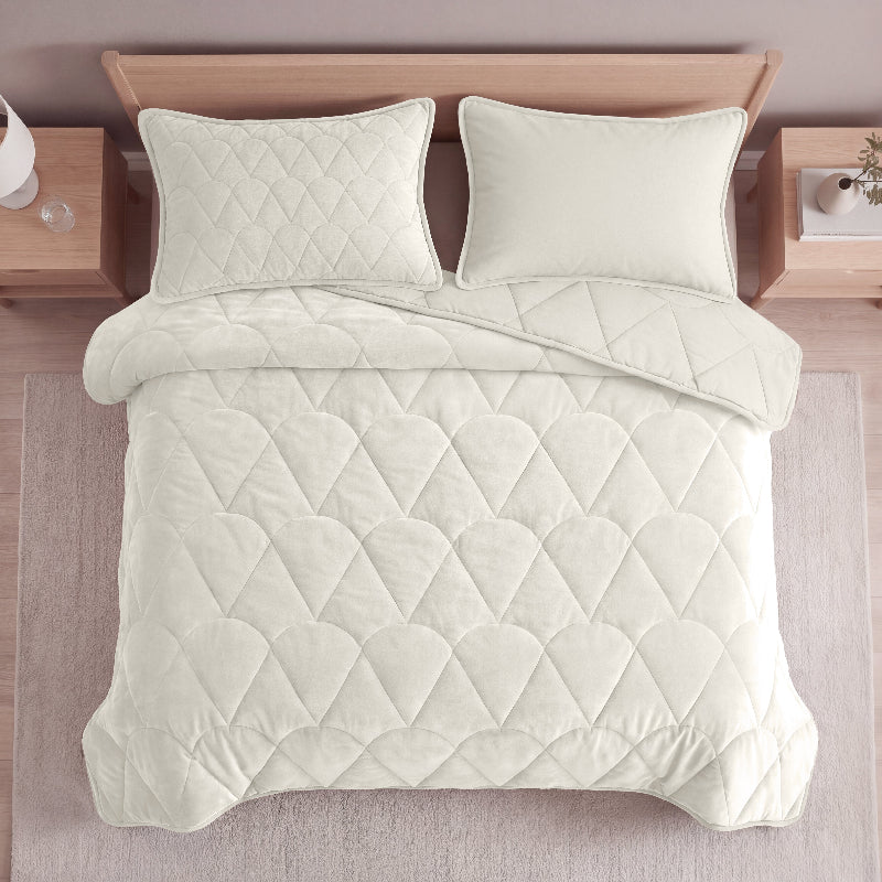 Lazy Dekbed Zonder Overtrek - Velvet - Beige/Off White - Image 7