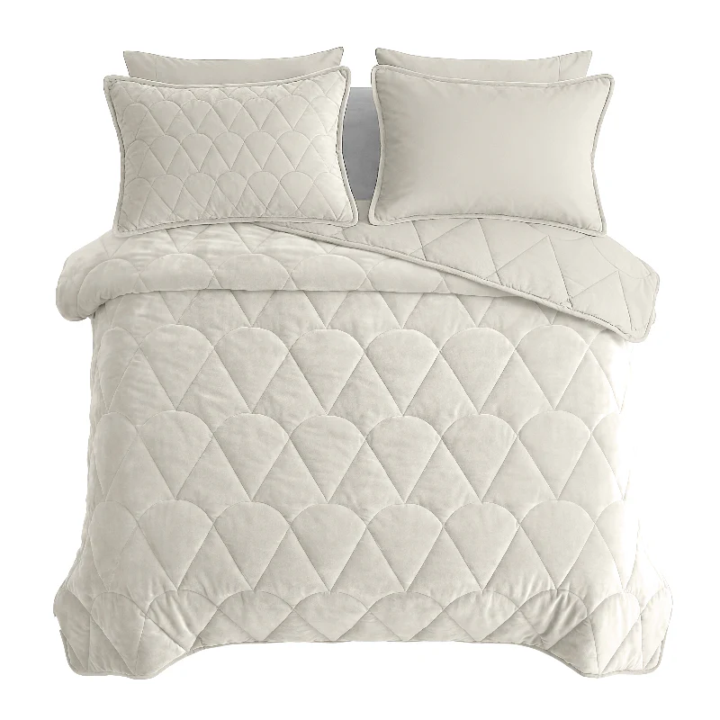 Lazy Dekbed Zonder Overtrek - Velvet - Beige/Off White - Image 9