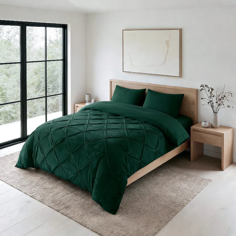 Lazy Dekbed Zonder Overtrek - Velvet Pintuck - Groen - Image 5