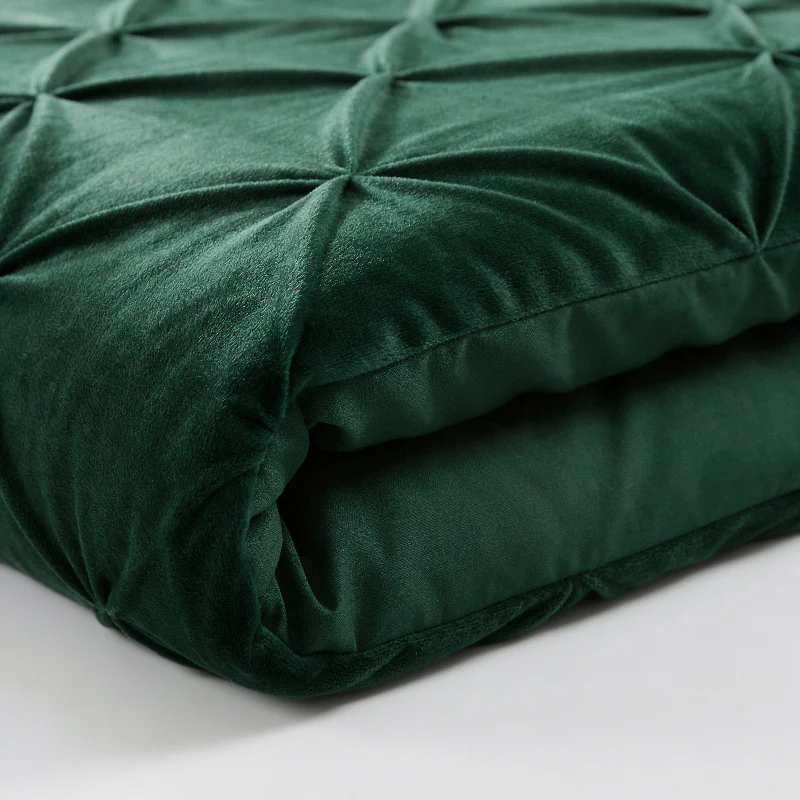Lazy Dekbed Zonder Overtrek - Velvet Pintuck - Groen - Image 8