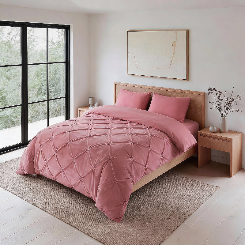 Lazy Dekbed Zonder Overtrek - Velvet Pintuck - Roze - Image 3