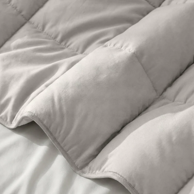 Lazy Dekbed Zonder Overtrek - Percale Katoen - Taupe/Grijs - Image 4