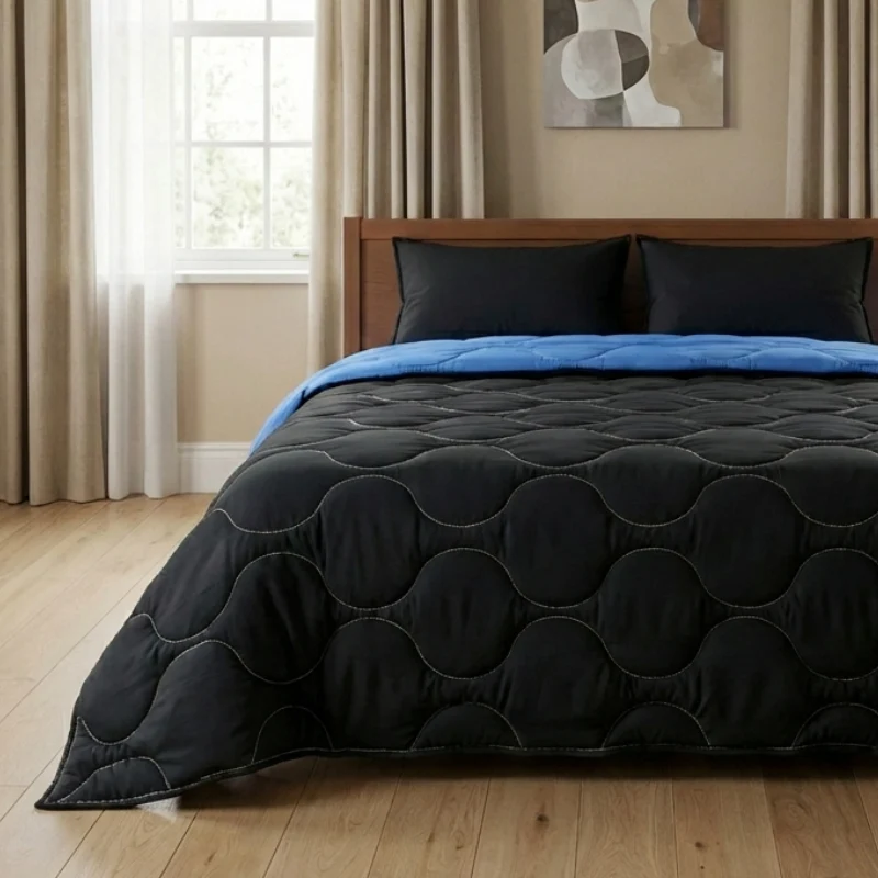 Lazy Dekbed Zonder Overtrek - Zwart/Blauw - Image 2