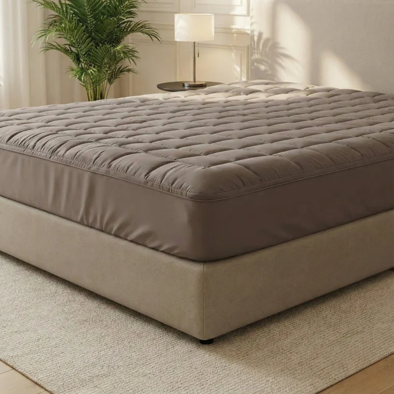 Wasbare Topper & Hoeslaken in 1 – Ultiem Slaapcomfort - Taupe - Image 3