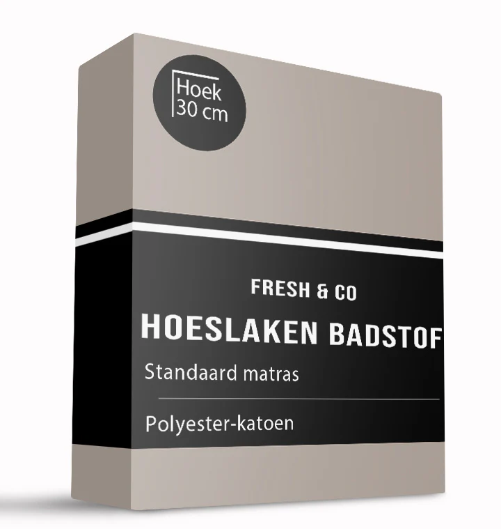 Hoeslaken - Badstof - Taupe - Image 5