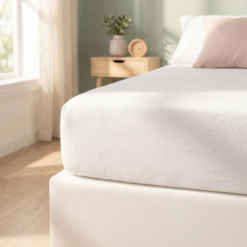 Molton Hoeslaken - Katoen Waterdicht - Standaard matras - Image 2