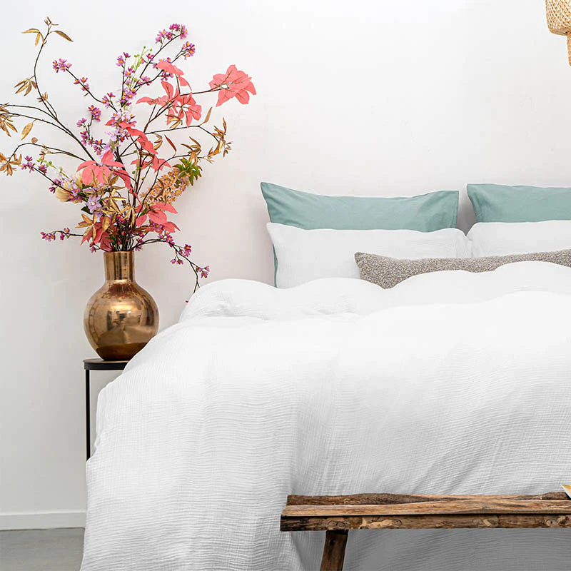 Dekbedovertrek Percale-Katoen Verkoelend - Mousseline - Wit - Image 5