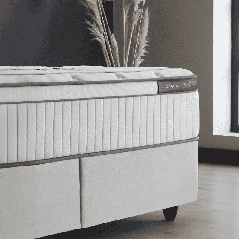Boxspring met opbergruimte Modebedd - Beige - Image 9