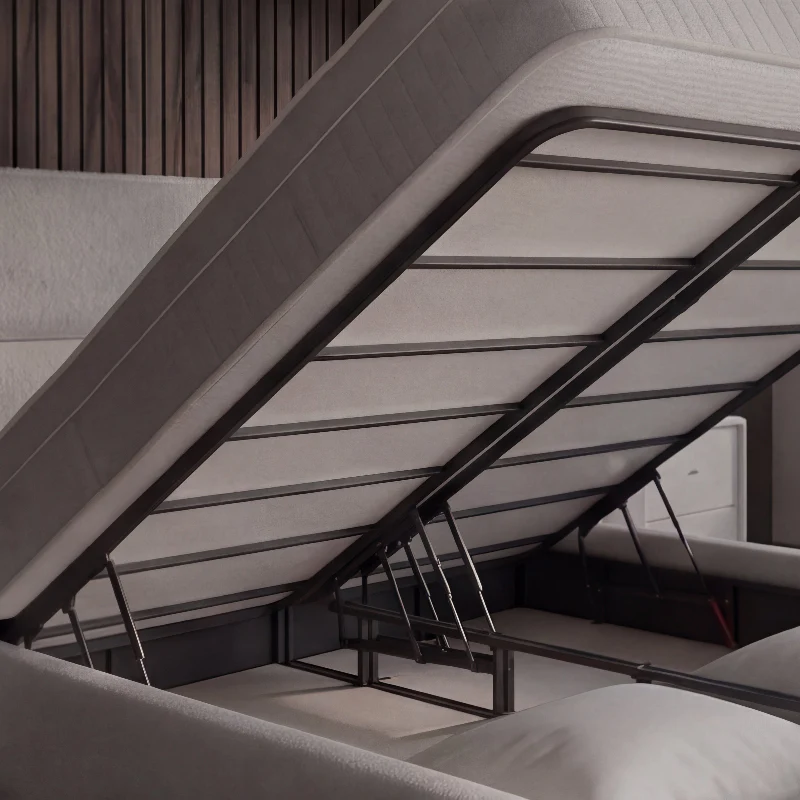 Boxspring met Opbergruimte Vento - Beige - Image 14