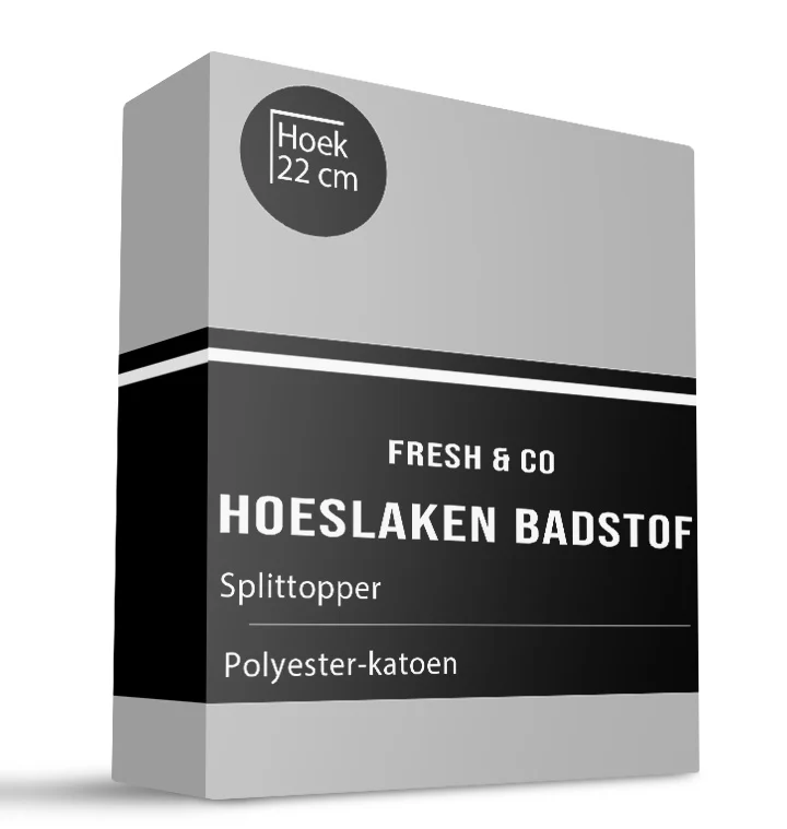 Splittopper Hoeslaken - Badstof - Grijs - Image 4