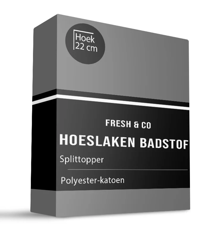 Splittopper Hoeslaken - Badstof - Antraciet - Image 3