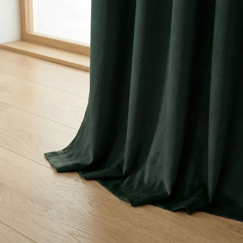 Velvet Gordijnen Verduisterend - Haken - Groen - Image 3