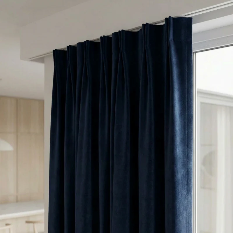Velvet Gordijnen Verduisterend - Haken - Navy - Image 2