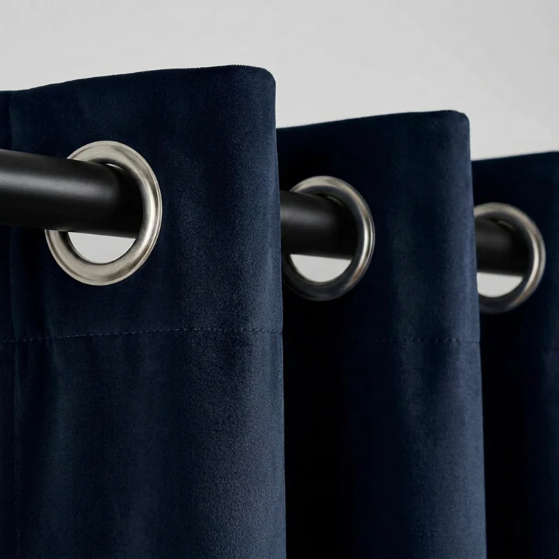 Velvet Gordijnen Verduisterend - Ringen - Navy - Image 4