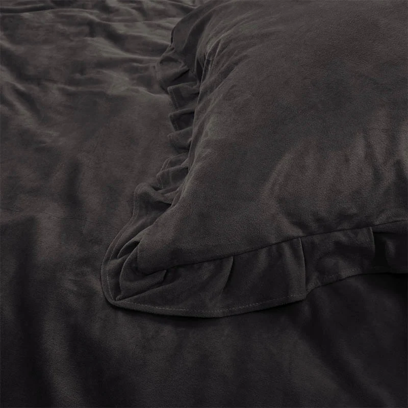 Dekbedovertrek Velvet Ruffles  - Zwart - Image 5