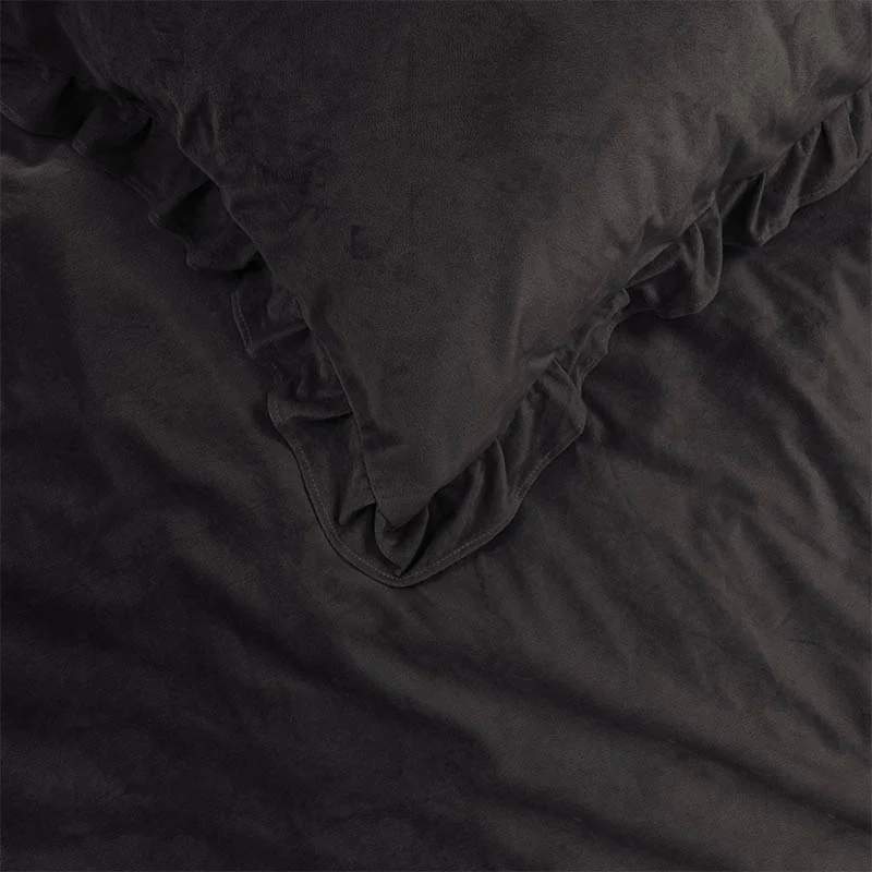Dekbedovertrek Velvet Ruffles  - Zwart - Image 6