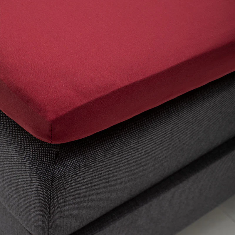 Topper Hoeslaken - Katoen - Rood - Image 2