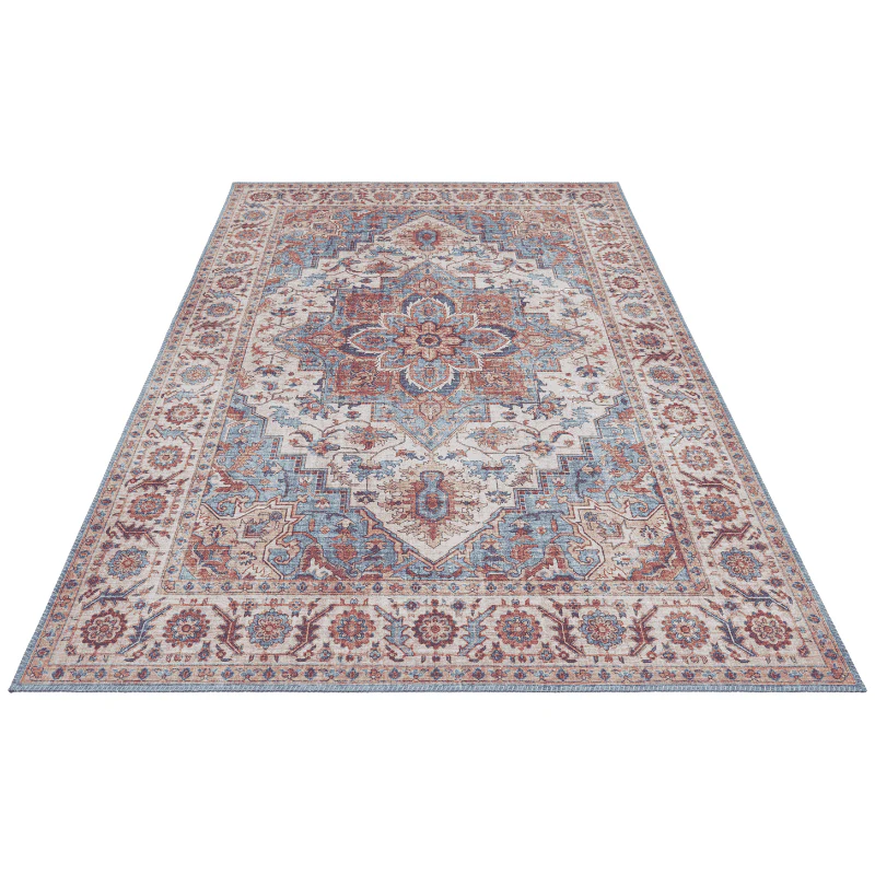 Vintage Vloerkleed Anthea - Creme/Blauw - Image 5