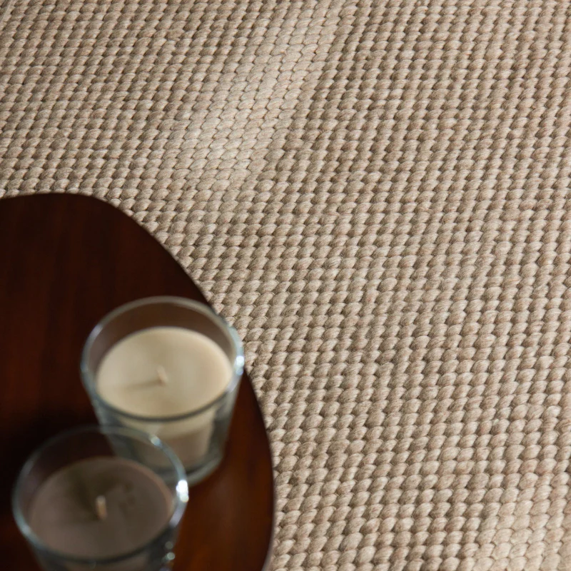 Vloerkleed Beans Rond - Natuur/Beige - Image 5