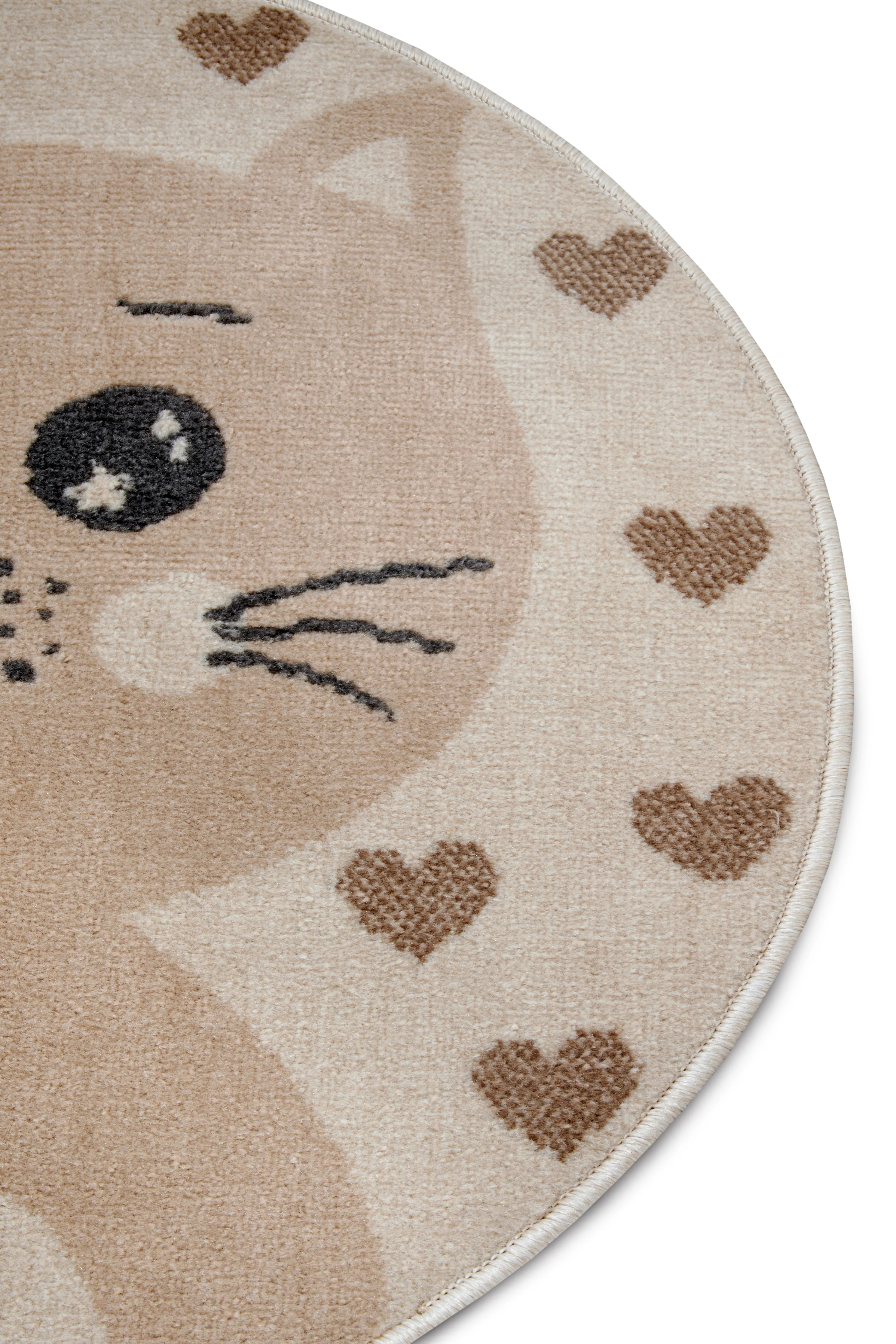 Vloerkleed Cat Rond - beige - Image 3