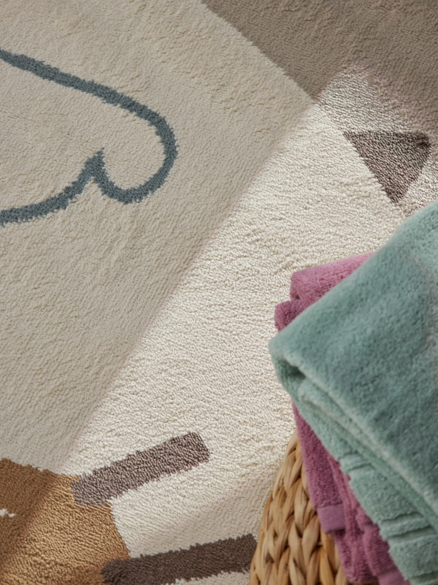 Vloerkleed Dino Rond - Creme Multicolor - Image 5