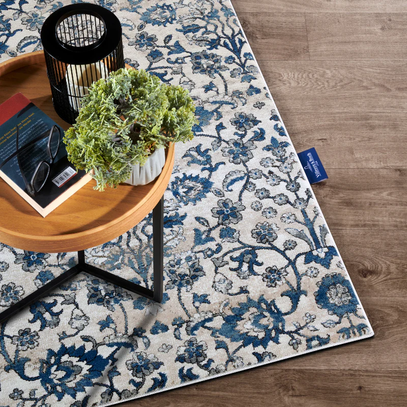 Vloerkleed Ernest Rechthoekig - Crème/Blauw - Image 4