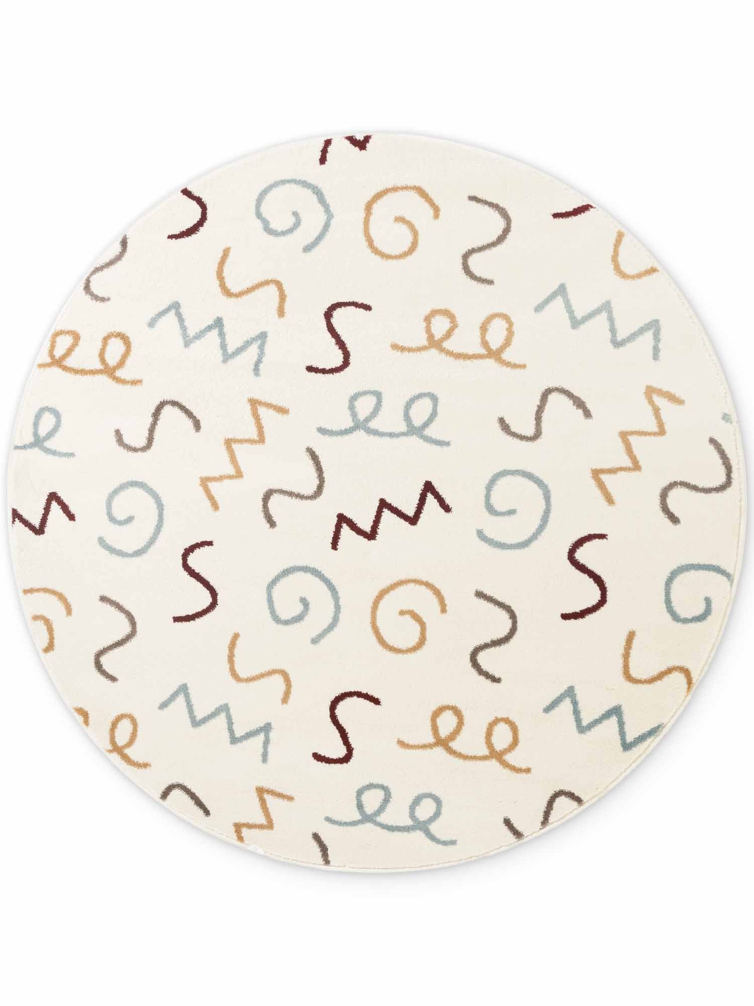 Vloerkleed Fiete Rond - Creme Multicolor - Image 2