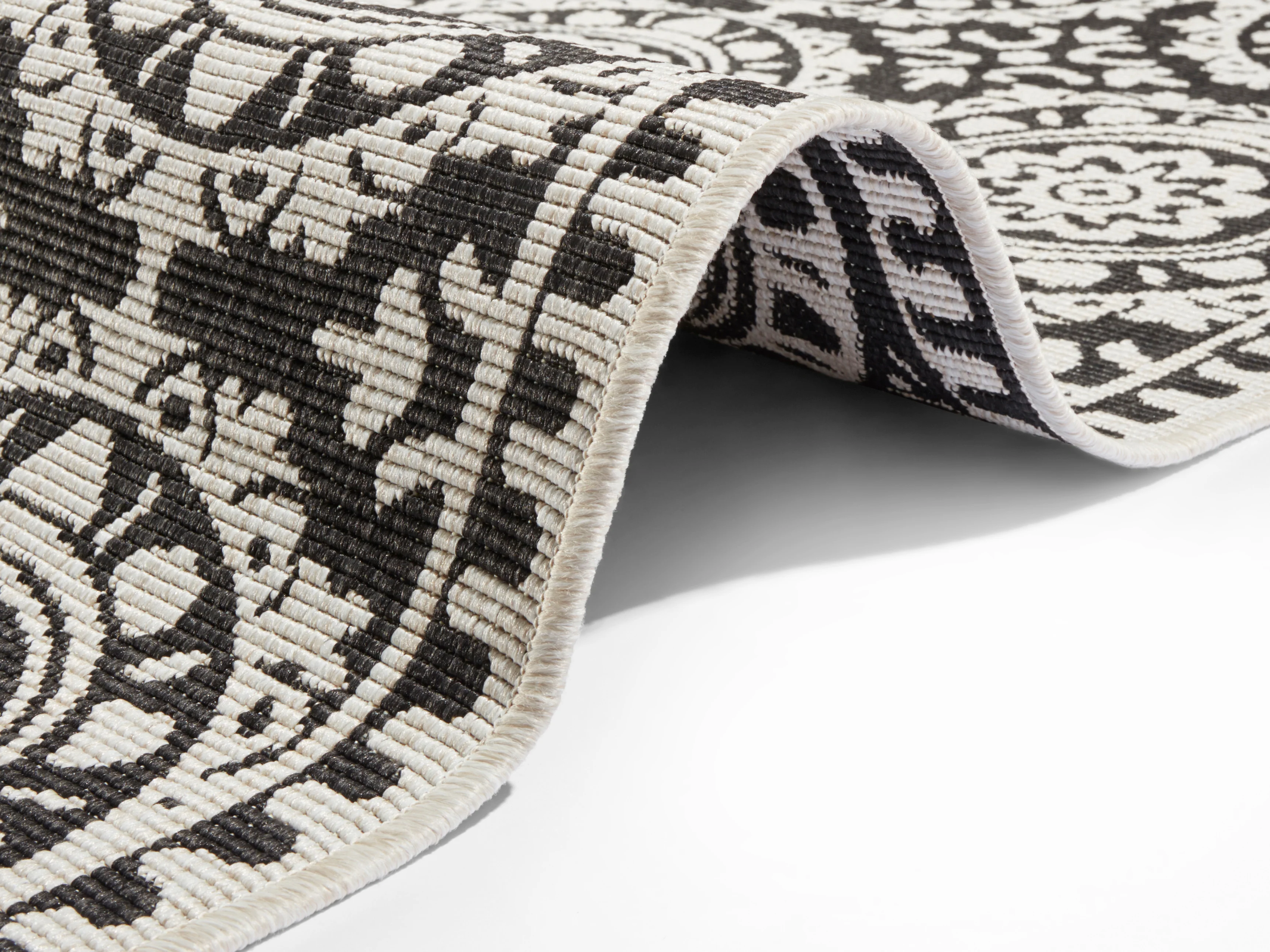 Vloerkleed Jardin  - zwart creme - Image 2