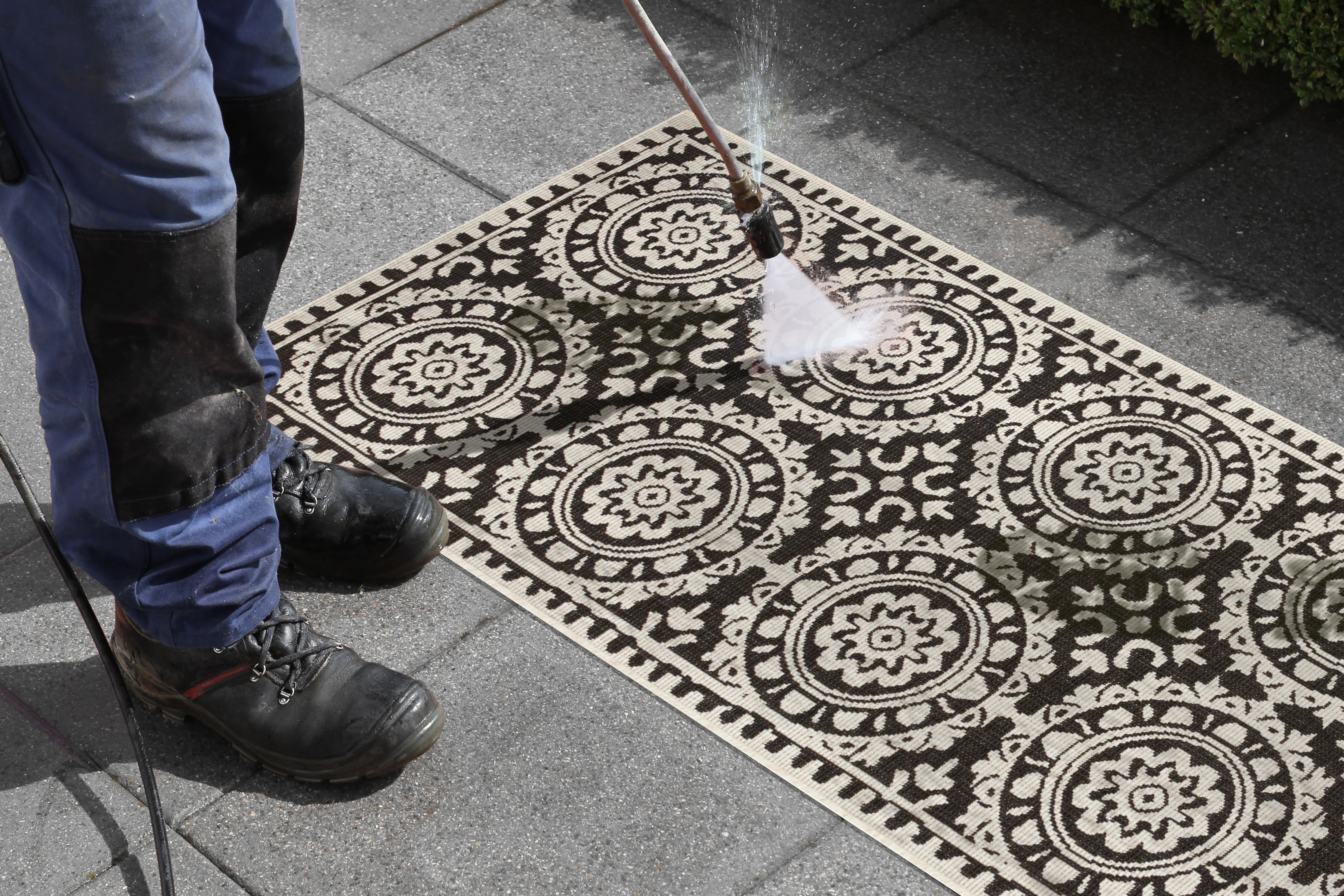 Vloerkleed Jardin  - zwart creme - Image 3