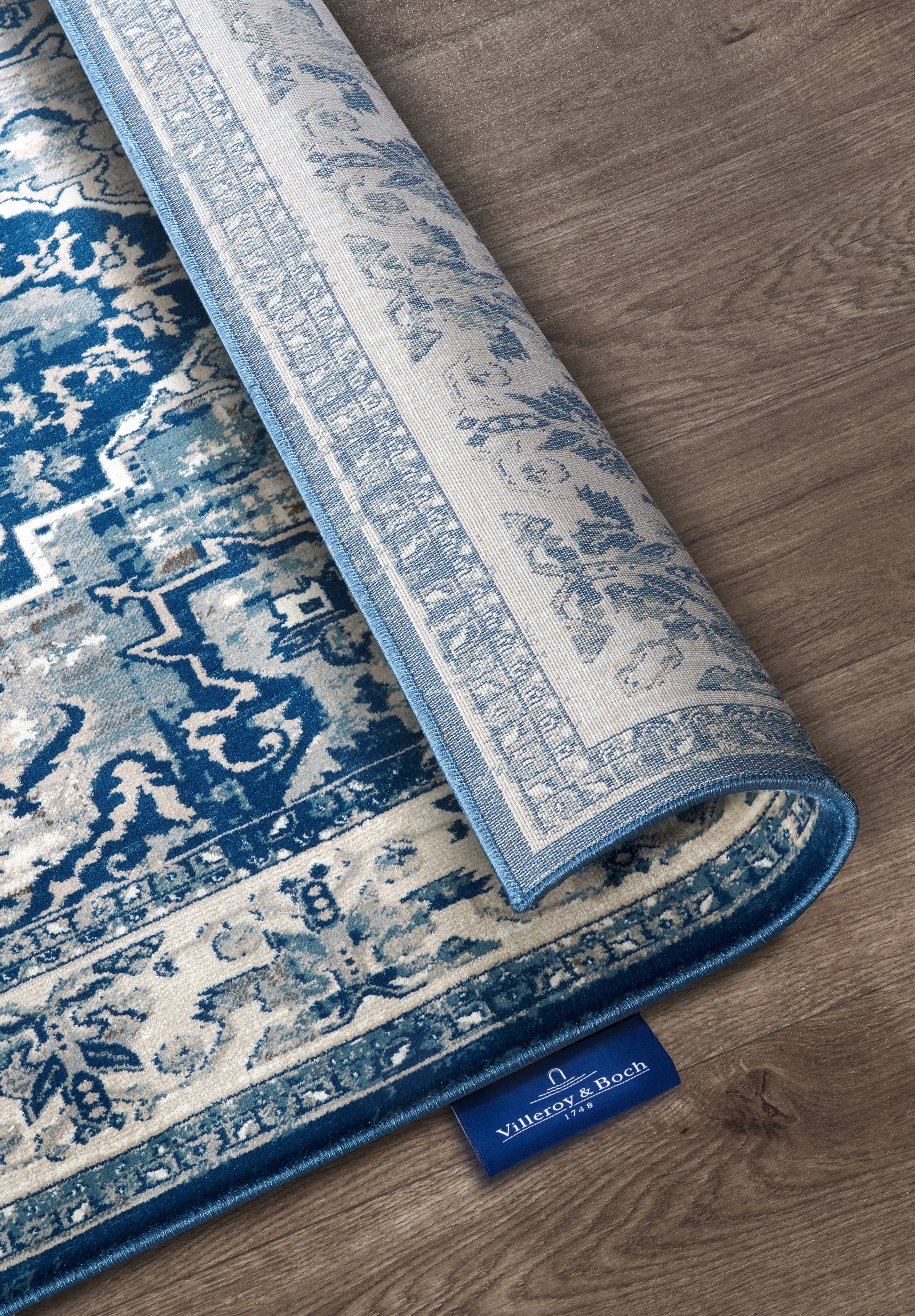 Vloerkleed Jehanne Rechthoekig - blauw creme - Image 2
