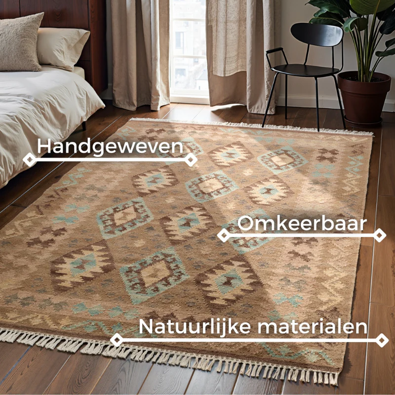 Vloerkleed Kamal - Beige - Image 6