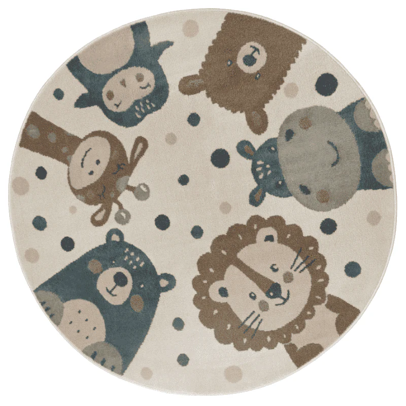 Vloerkleed Kids Animal Party Rond - Image 2