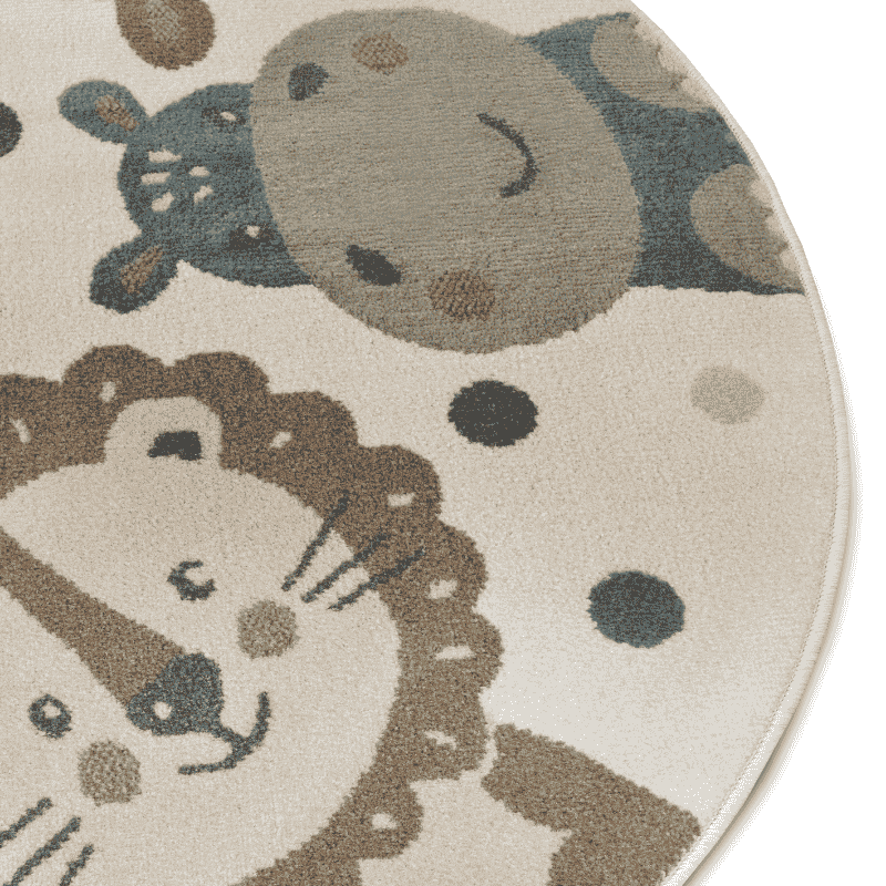 Vloerkleed Kids Animal Party Rond - Image 4