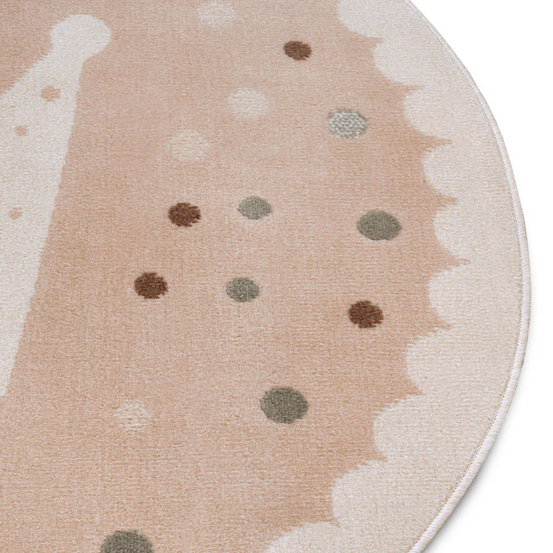 Vloerkleed Kids Crown Rond - Beige - Image 3