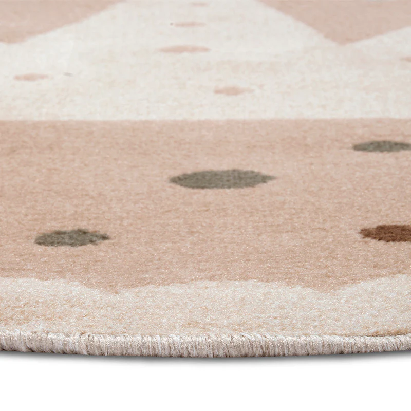 Vloerkleed Kids Crown Rond - Beige - Image 4