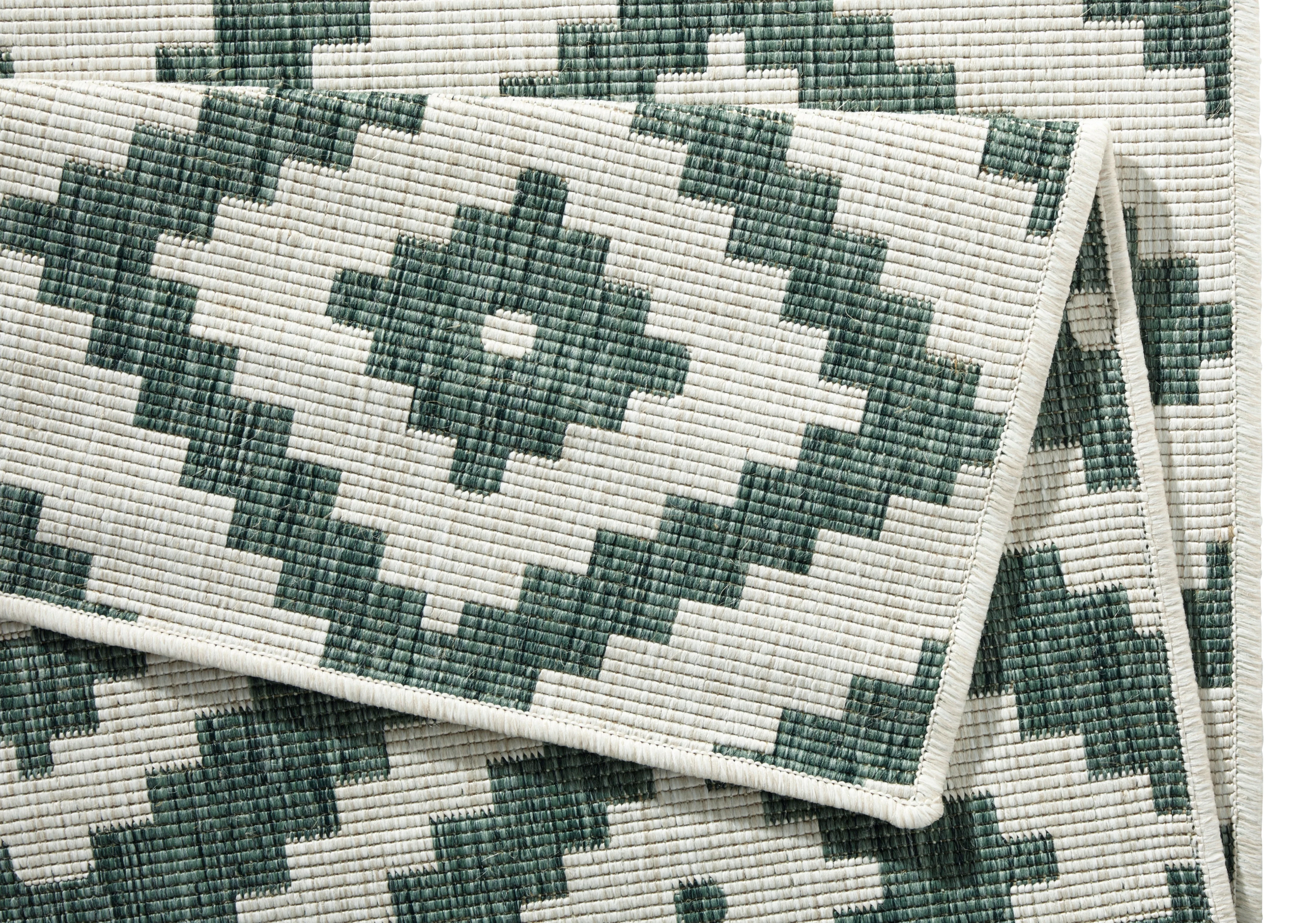 Vloerkleed Malta Rechthoekig - groen, creme - Image 2