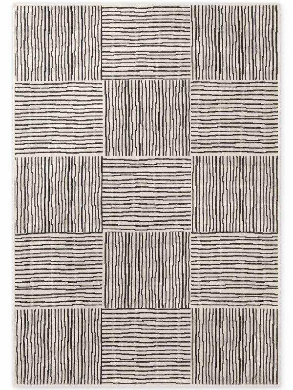 Vloerkleed Nightingale Rechthoekig - Zwart Wit - Image 2