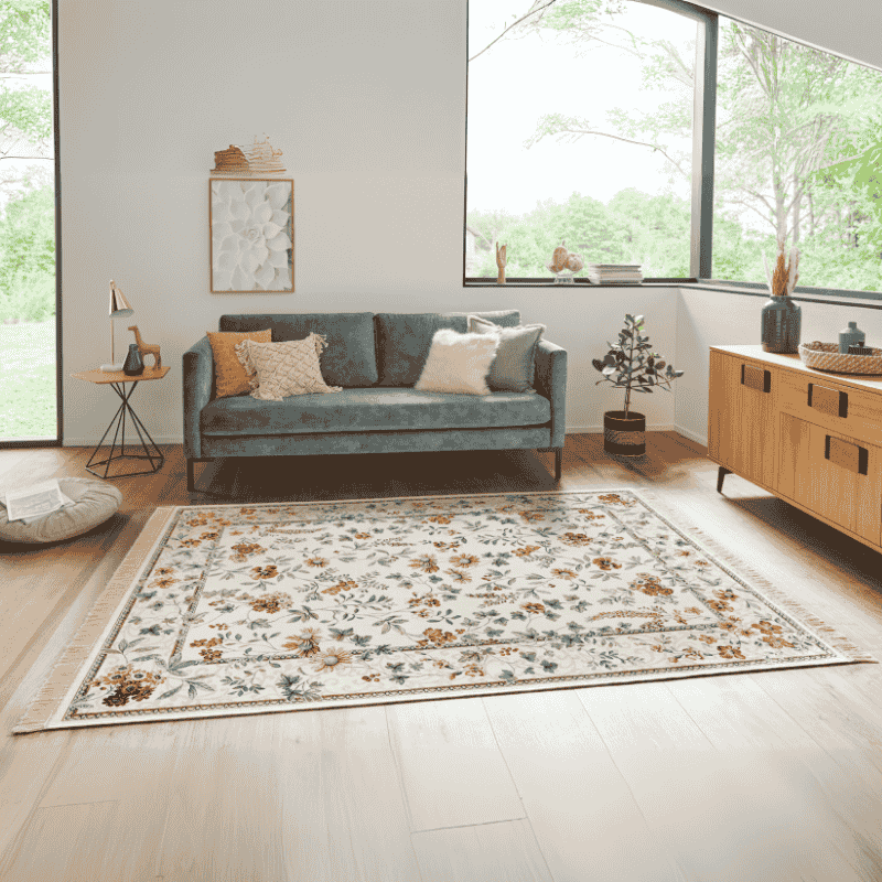 Vloerkleed Oriental Flowers - Crème - Image 3