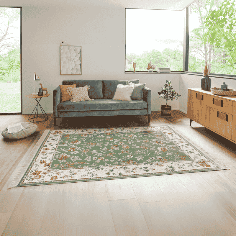 Vloerkleed Oriental Flowers - Groen - Image 3