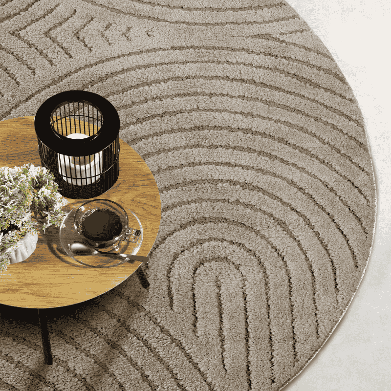 Vloerkleed Panglao Rond - Taupe - Image 7