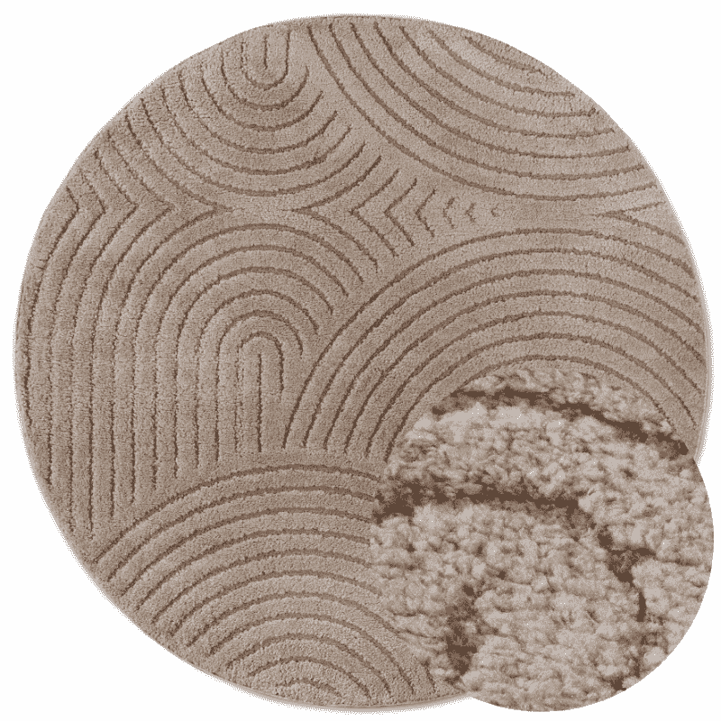 Vloerkleed Panglao Rond - Taupe - Image 8