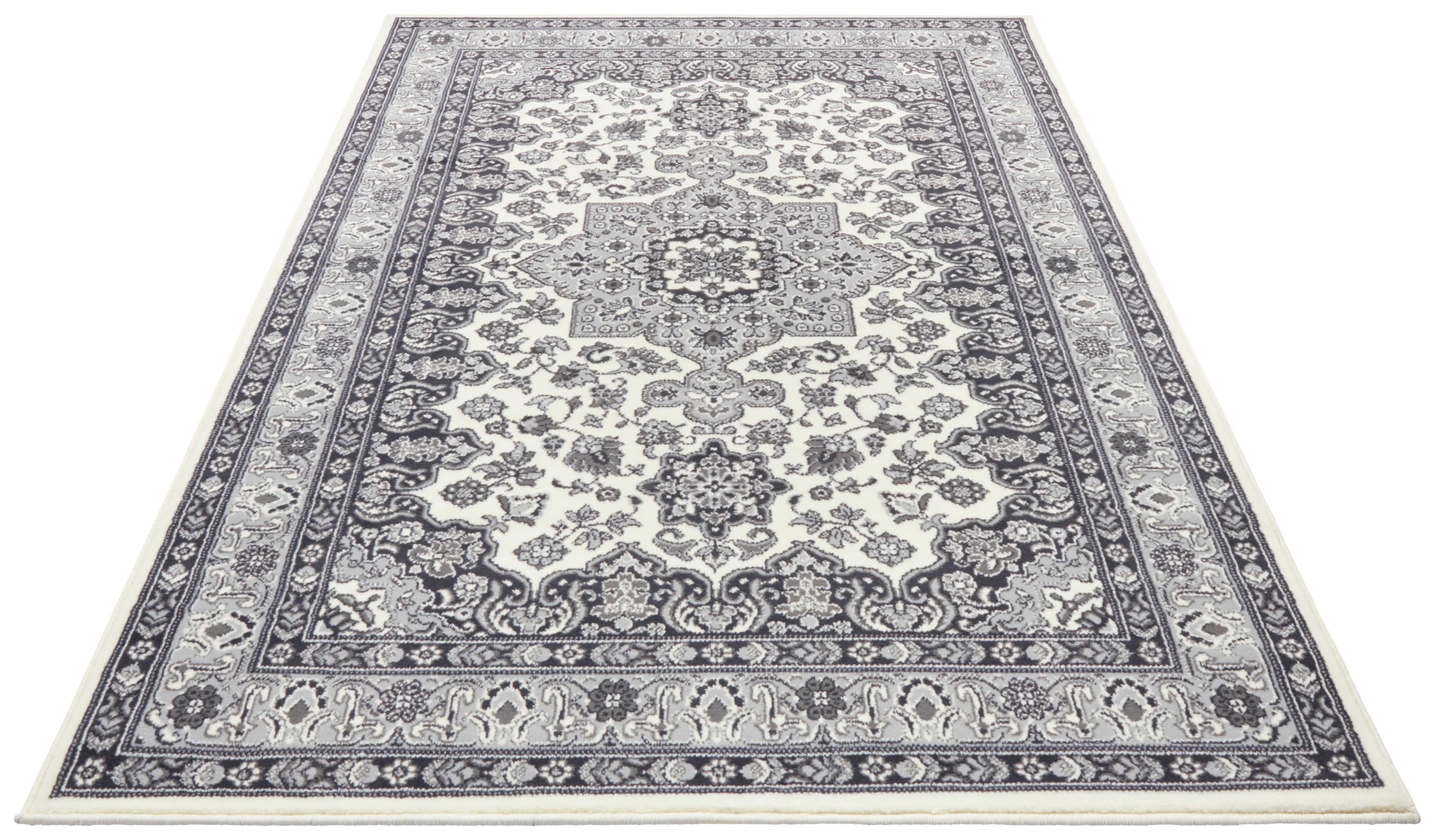 Vloerkleed Parun Tabriz Rechthoekig - Creme grijs - Image 3