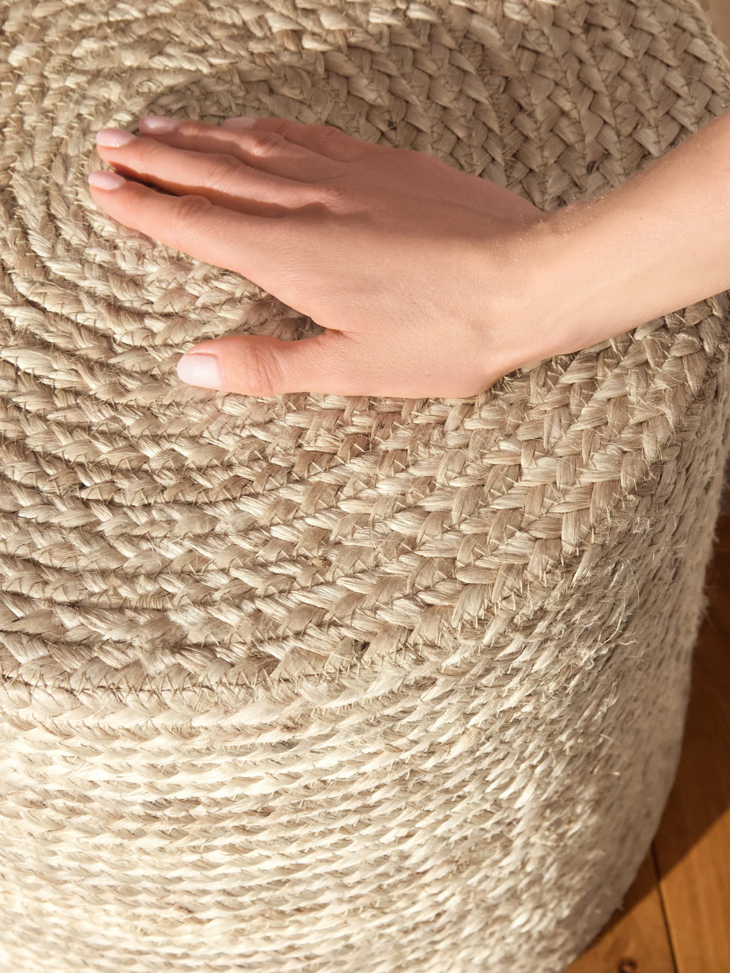 Vloerkleed Pouf Looma Rechthoekig - Natuurlijk ivoor - Image 4