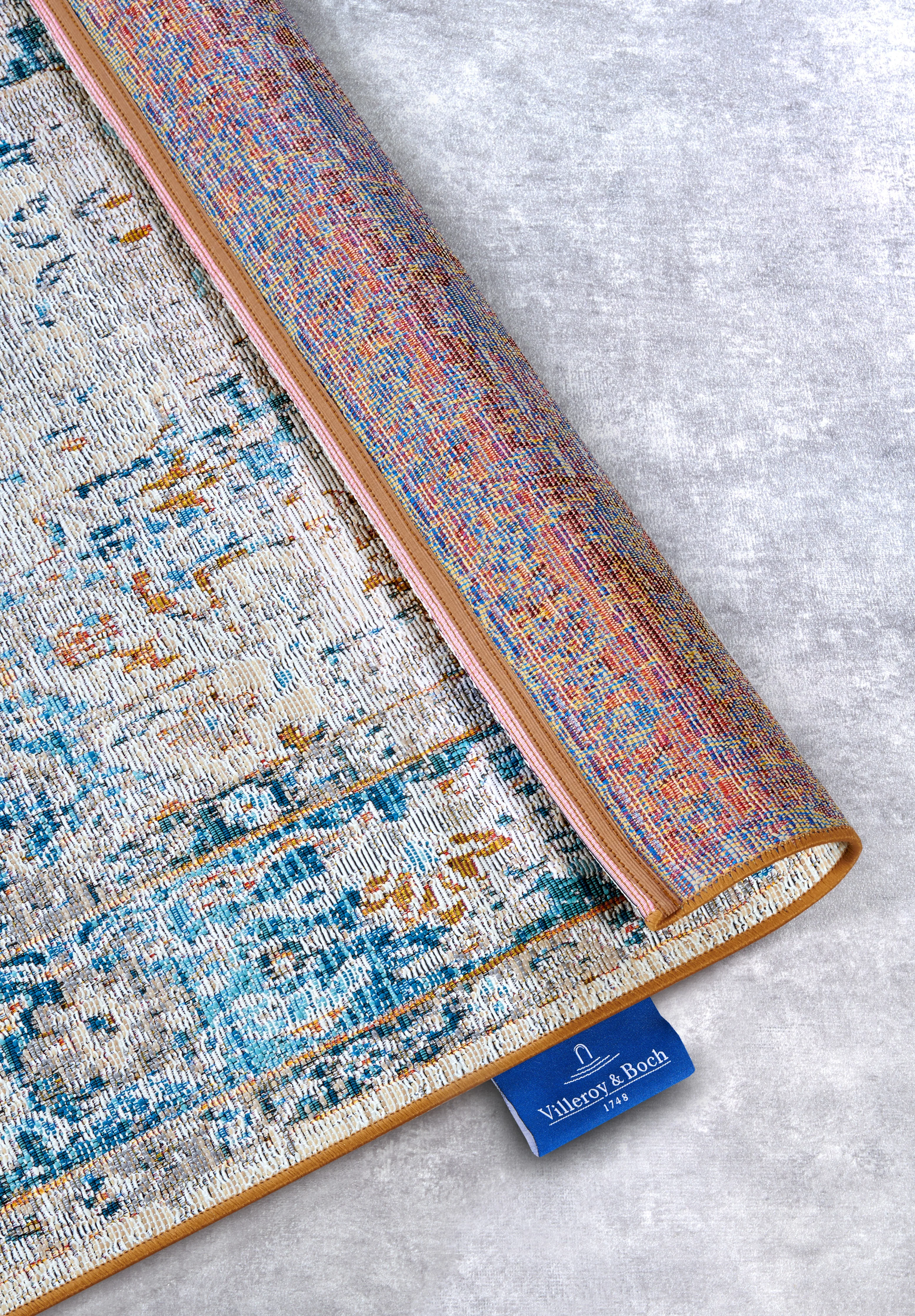 Vloerkleed Teppich Rene Rechthoekig - Crème/Blauw - Image 2